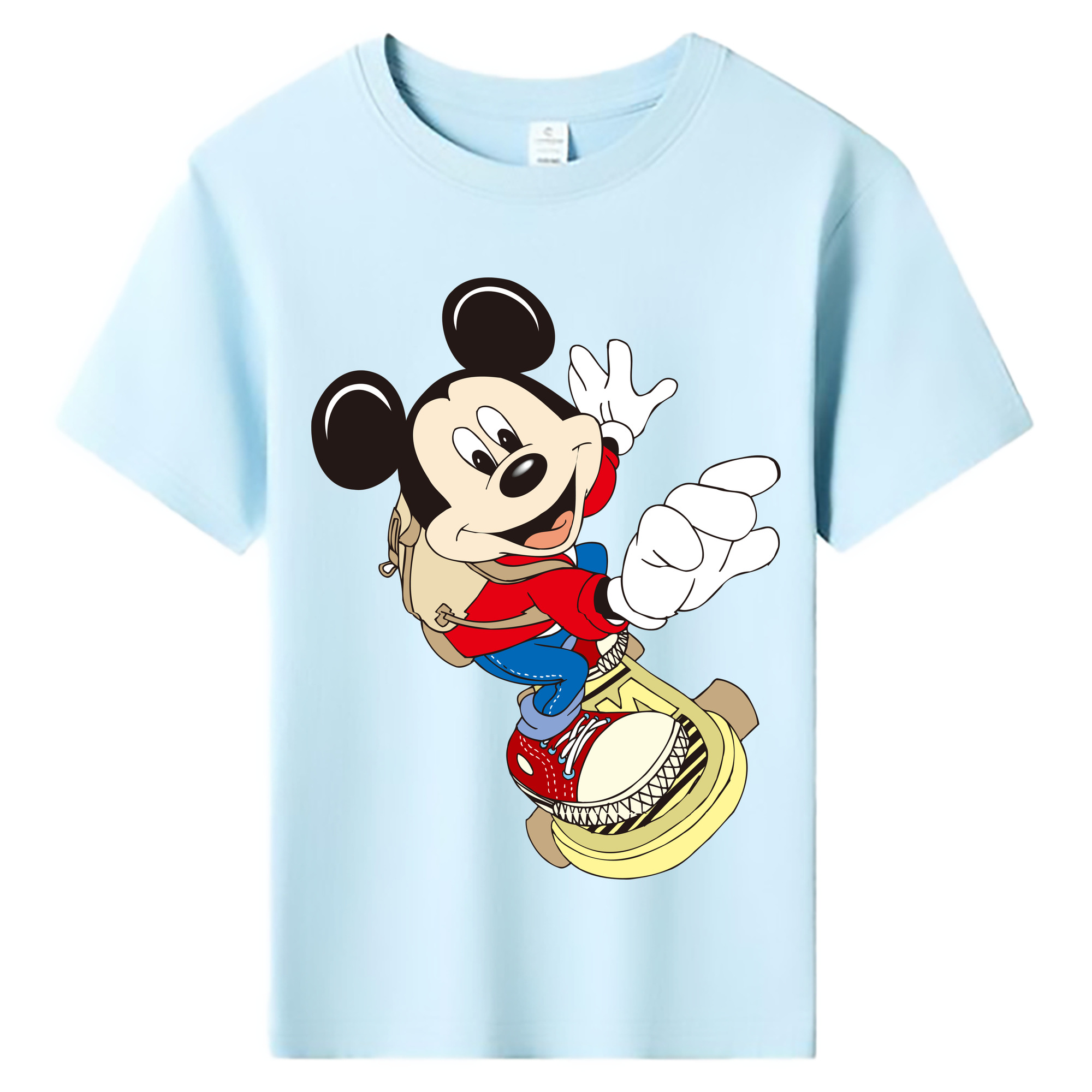 ミッキーマウス Mickey Mouse 綿100％キッズTシャツ（フロントプリント）